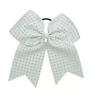 Full of Rhinestone Bling 8 Inch Cheer Hair Bow with Elastic Band CheerleadingCB9 - Picture 1 of 27