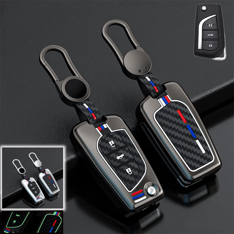 Zinc Alloy Silicone Car Key Fob Case Cover For Toyota Corolla Camry RAV4 Avensis Foto 1 de 4