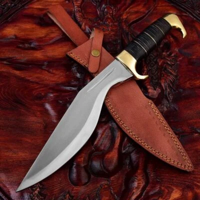 MAQSON XXL Bowie Knives 440A Steel Pocket Knife Damascus Knife Outdoor Camping MAQ1097