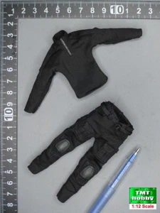 PCTOYS PC029 PMC Team Soldier Jet im Maßstab 1:12 - schwarzes Kampfshirt & Hose mit Gürtel - Bild 1 von 2