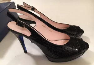 Vannel Neu im Karton Schuhkarton schwarz Python Heels US Größe 7, UK 5, EU 38 - Bild 1 von 8