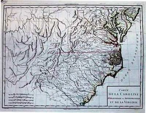 Antique map, Tardieu, Carte de la Caroline - Picture 1 of 1