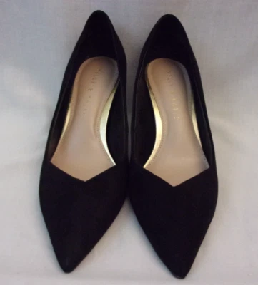 Kelly & Katie Black Faux Suede Pumps Pointed Toe 7.5 M Women Dress Shoe - Image 1 of 4