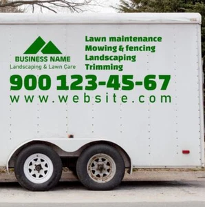 Set of 2 Custom Landscaping Truck Decal Signs, Personalized Business, Trailer - Bild 1 von 8
