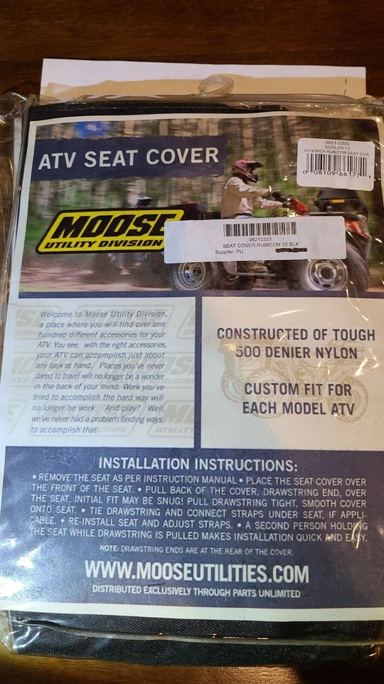 Funda de asiento Moose Utility 0821-0333 negra nueva Foto 1 de 1