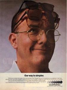 Vintage 1989 Print Ad for Corning Eyewear - Picture 1 of 1
