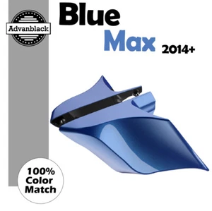 For Harley Touring Street Road Glide 14+ BLUE MAX Stretched Extended Side Covers - Picture 1 of 7