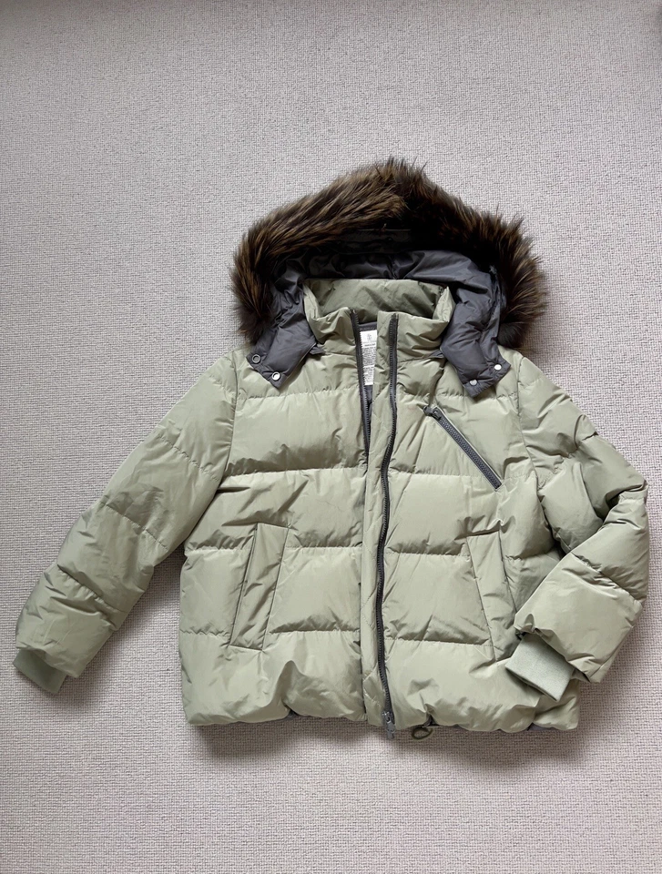 Jaqueta acolchoada Brunello Cucinelli feminina cáqui verde/cinza UE40 Reino Unido 12 - Imagem 1 de 4