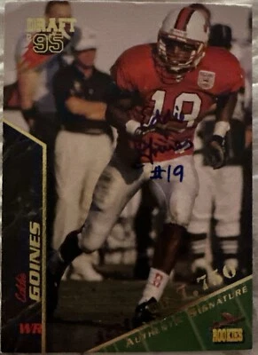 Eddie Goines North Carolina State Football Signature Rookies Autograph Card Auto - Image 1 of 2