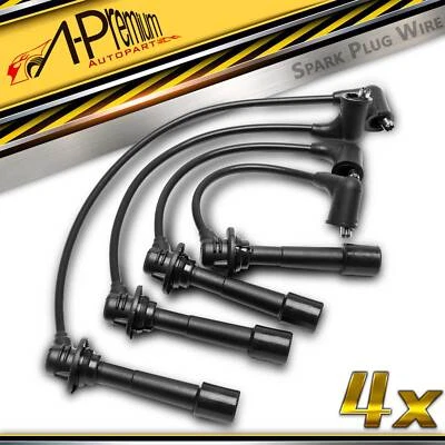 Juegos de 4 cables de bujías para Mazda Miata 1990-1997 1999-2000 L4 1,8 L 1,6 L DOHC Foto 1 de 4
