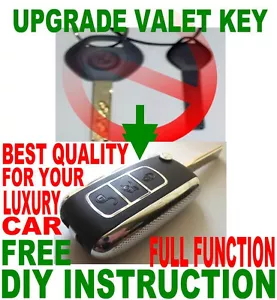 UPGRADE BMW PLASTIC VALET KEY TO FULL FUNCTIONAL FLIP KEY REMOTE CHIP FOB E9 - Foto 1 di 2