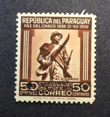 BroadviewStamps Paraguay Waterlow & Sons PRUEBA DE COLOR.  MOGNH VF. Foto 1 de 2