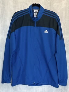 Adidas Men’s 3 Stripes Clima Proof Response Windbreaker  Jacket Royal Blue Large - Picture 1 of 12
