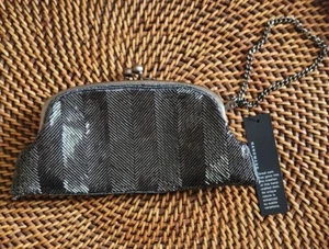 The Limited Handmade Black Beaded Wristlet-Clutch Bling New - Picture 1 of 9