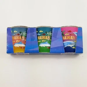 3er Set Sammlerstück Hawaii Schnapsgläser Marine Time von Island Heritage Neu - Bild 1 von 4