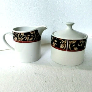 Vintage 1990's Sango Stoneware SAVOY 8 3/4" Rimmed Salad Bowl White - Picture 1 of 8