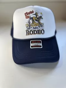 *Neu* Coors Banquet Rodeo Truckermütze blau Snapback Cowboy Bier Retro Baseballkappe - Bild 1 von 4