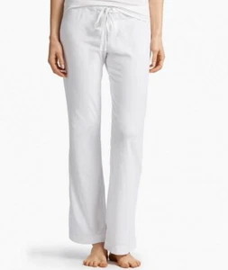 James Perse Women's new White Full Length Knit Jersey Pajama Bottoms! WLJ1183 - Picture 1 of 4