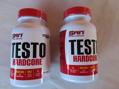 Lote de DOS BOTELLAS SELLADAS SAN Testo Hardcore 90 Cápsulas caducidad 7/2025 ENVÍO GRATUITO Foto 1 de 4