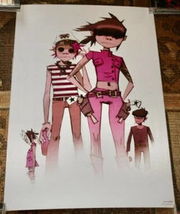 GORILLAZ LIMITED EDITION PRINT #171 of 2500 PLASTIC BEACH TOUR 2010 BLUR HEWLETT - Picture 1 of 4