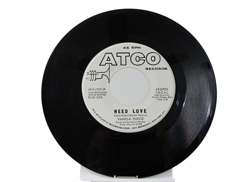 45 RECORD - THE VANILLA FUDGE - NEED LOVE - Image 1 of 1