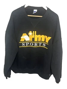 Vintage ARMY College NCAA Sweatshirt Men’s 3XL Black All Sports Knit Pullover - Picture 1 of 5