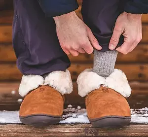 Men 13 STAHEEKUM Suede TUNDRA Slipper Pull on Shearling Lining/collar EVA Sole - Picture 1 of 11