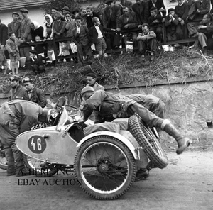 Triumph 250 Special sidecar motorcycle racing photo photograph - Picture 1 of 1