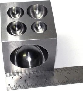 Steel Dapping Doming Block 2"1/2 Metal Forming Punch Jewelry Making Tool - Picture 1 of 4