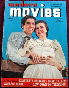 SCARCE TYRONE POWER COVER Mod. Movies (2/39) Gracie Allen C. Romero J. Cagney - Imagen 1 de 13