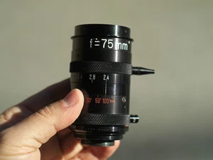 Kern Switar 75mm f2.4 Rare NASA Apollo Mission C Mount Lens 16mm Camera Bolex - Bild 1 von 8
