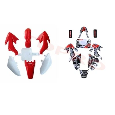 Kit de gráficos de carenado de guardabarros de plástico rojo Pit Dirt Bike SSR para Honda CRF50 XR50 Foto 1 de 4