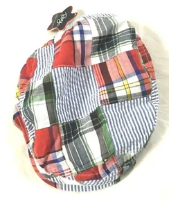 Ivy Cap Hat Patchwork Boy's 2-4 Years Blue White Green Red NWT Free Shipping - Picture 1 of 3