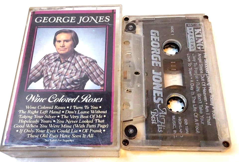 George Jones Wine Colored Roses Audio Cassette Tape Epic Records 1986 - Image 1 of 1