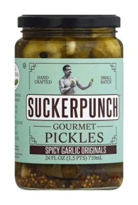 Suckerpunch Spicy Garlic Originals Gourmet Pickles, 24 Fl Oz - Image 1 of 4
