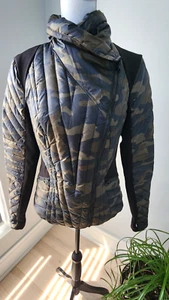 Blanc Noir Women’s S Down Motion Panel Camouflage Puffer Jacket NEW - Picture 1 of 21