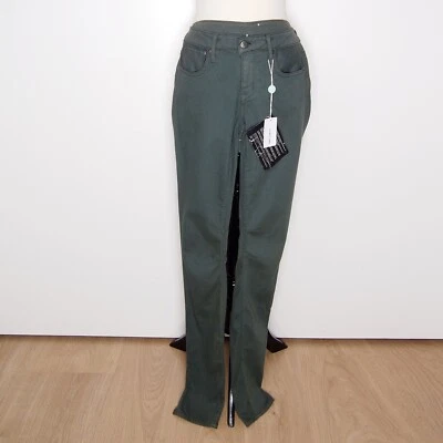 HELMUT LANG Röhrenjeans Enges Bein Grün Jeans Dehnbar Damen Maße B 26 Klein - Bild 1 von 4