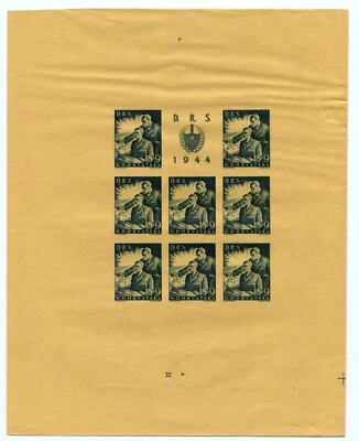 NDH CROACIA ESTADO TÍTERE ALEMÁN 1944 B67 CUERPO DE TRABAJO HOJA DE PRUEBA 6 Foto 1 de 2