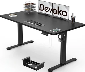 Elektrischer Stehpult 140x70cm mit USB Lade höhenverstellbar mit Schreibtisch - Bild 1 von 7