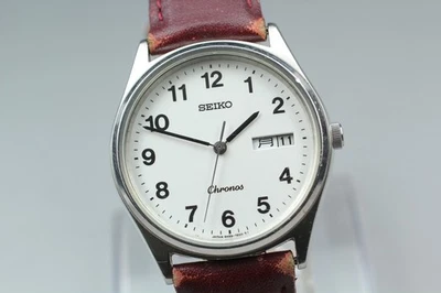 [Exc+5] Reloj de cuarzo vintage para hombre Seiko Chronos 5H23-7D40 de JAPÓN - Imagen 1 de 4