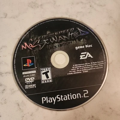 Need for Speed Most Wanted Black Edition (Sony PS2, 2005) GAME DISC ONLY TESTED - Image 1 of 4