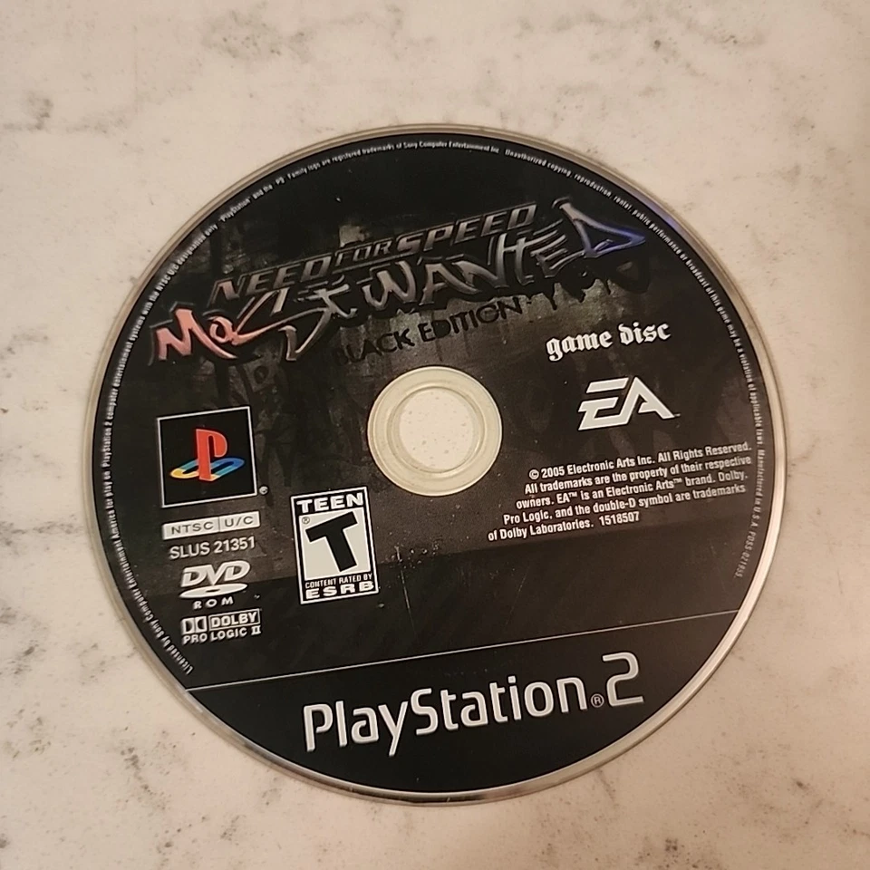 Need for Speed Most Wanted Black Edition (Sony PS2, 2005) GAME DISC ONLY TESTED - Image 1 of 4