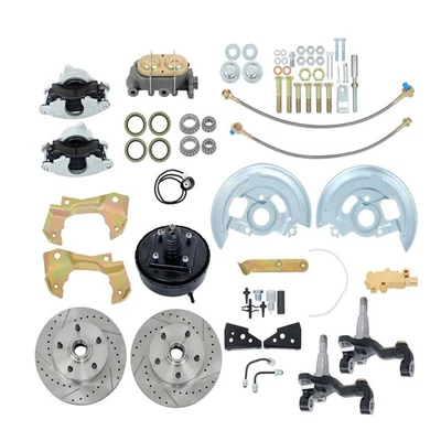 Kit de conversión de freno de disco 11' potenciador rotores perforados para GM A, F, X carrocería 1964-72 Foto 1 de 4