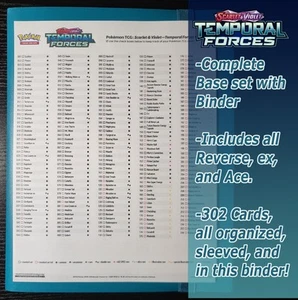 Temporal Forces Complete Base Set w/ Reverse Holo, ex, Ace - 302 Cards+ Binder! - Picture 1 of 20