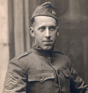 WWI Army Soldat Medical 115th Infantry Regiment Echt Foto Postkarte RPPC - Bild 1 von 3