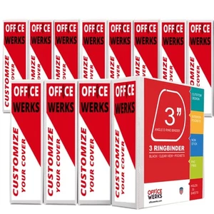 3 Ring Binder, Professional Angle D Ring Vinyl 3 Inch, Presentation Folder fo... - Picture 1 of 7