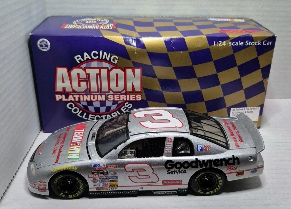 Dale Earnhardt & Dale Earnhardt Jr Team Up To Win 1/24 Scale Nascar Diecast Rare - Image 1 of 4