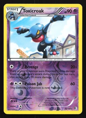 Toxicroak 66/149 Boundaries Crossed Reverse Holo Rare Pokemon Card - Image 1 of 2