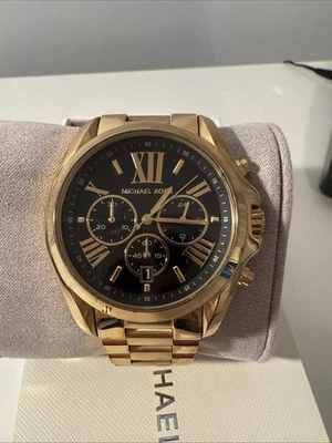 Michael Kors MK5739 43mm Gold Metal Case Black Dial Watch - Image 1 of 4