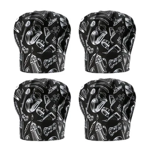 4 Pack Kitchen Cooking Cap Comfort Breathable Chef Hats for Men Women Adjusta... - Picture 1 of 5